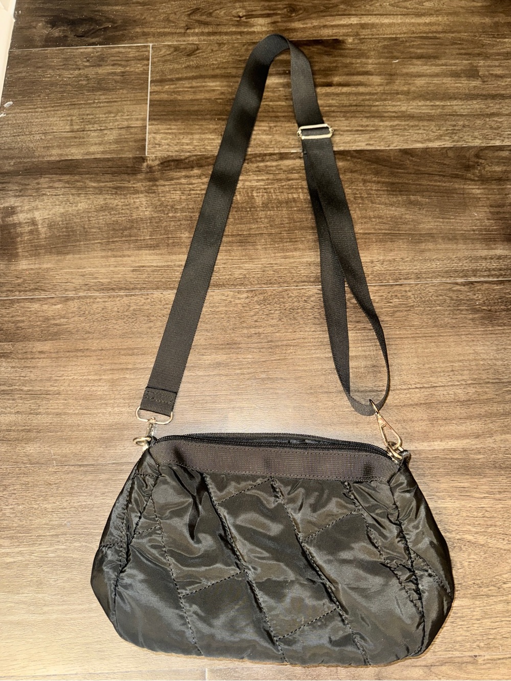 Black Quilted Crossbody Bag
